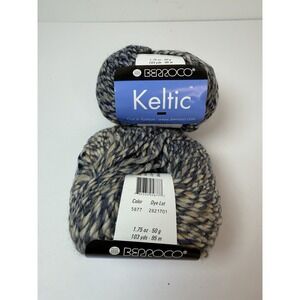 Berroco KELTIC Yarn Wool Blend Lot Of 2 Made in Italy